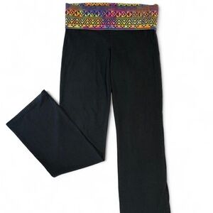 Victoria's Secret Black Pants with Vibrant Waistband